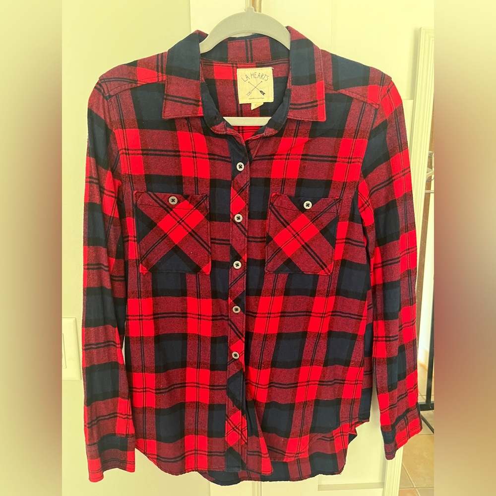 PACSUN red plaid flannel